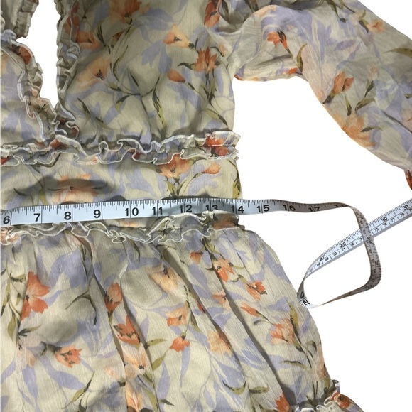 VICI Women’s Medium Floral Ruffle Mini Dress | Zimmermann Inspired | Open Back - Picture 6 of 6